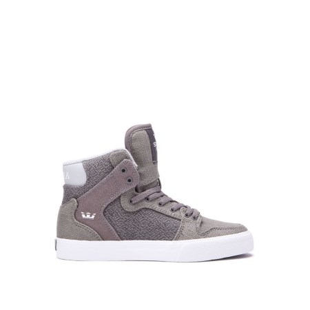 Supra Vaider Grå Høye Sneakers Barn [NO-6-Z934]